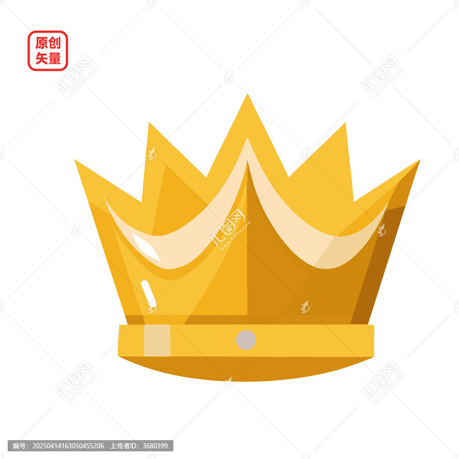 矢量插圖簡(jiǎn)約金色王冠
