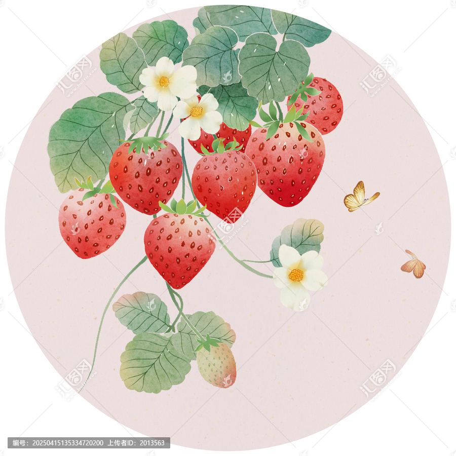 草莓插畫
