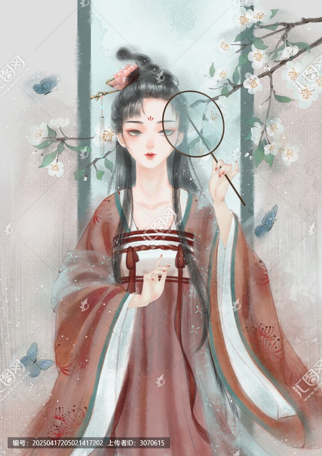 水墨女