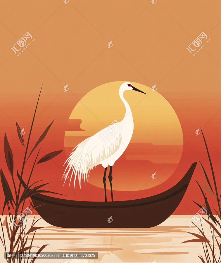 白鶴立舟