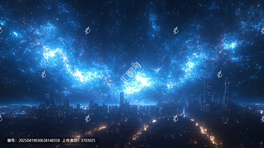 城市霓虹天際線