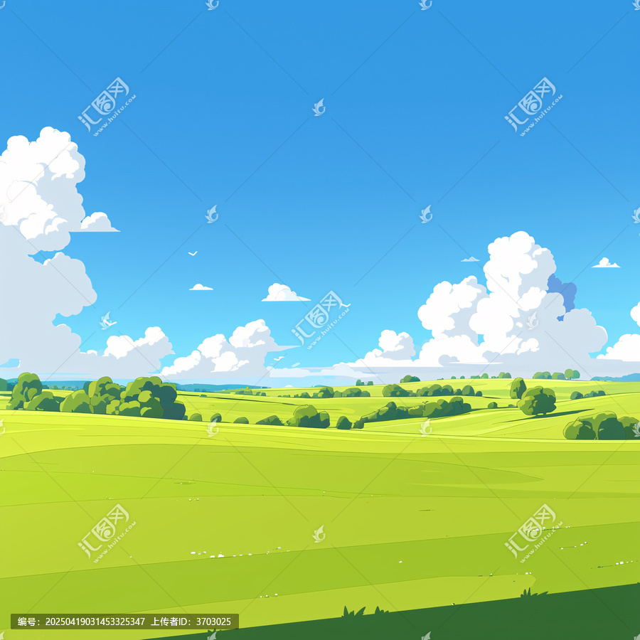 綠色卡通風(fēng)景背景