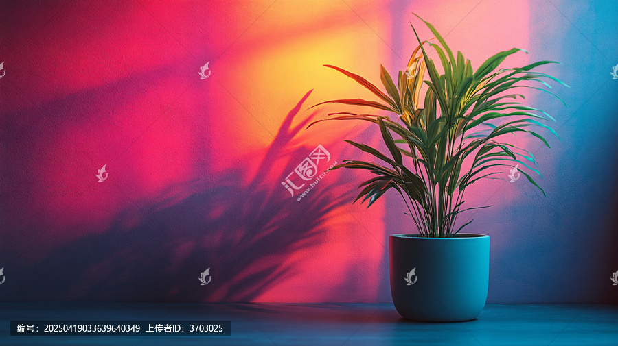 青紫光影簡約背景