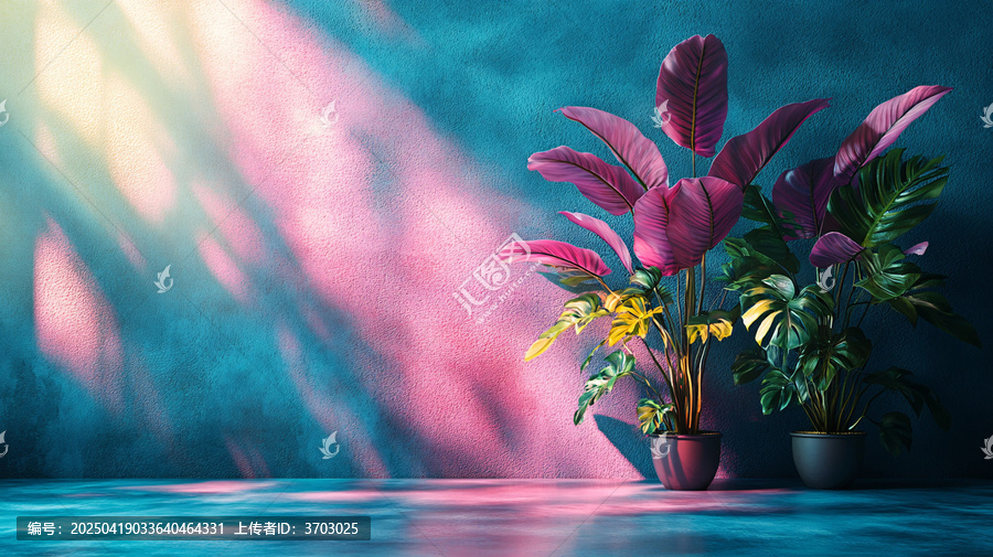 青紫光影簡約背景