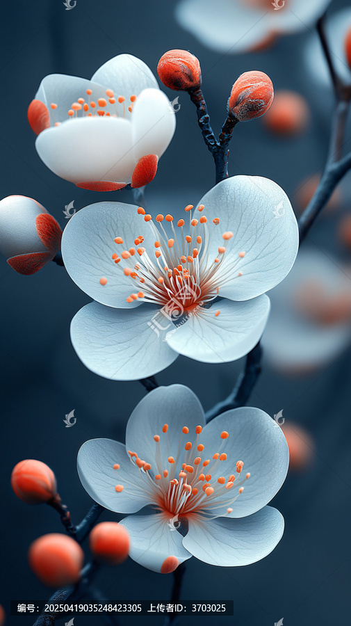 白色花朵背景圖