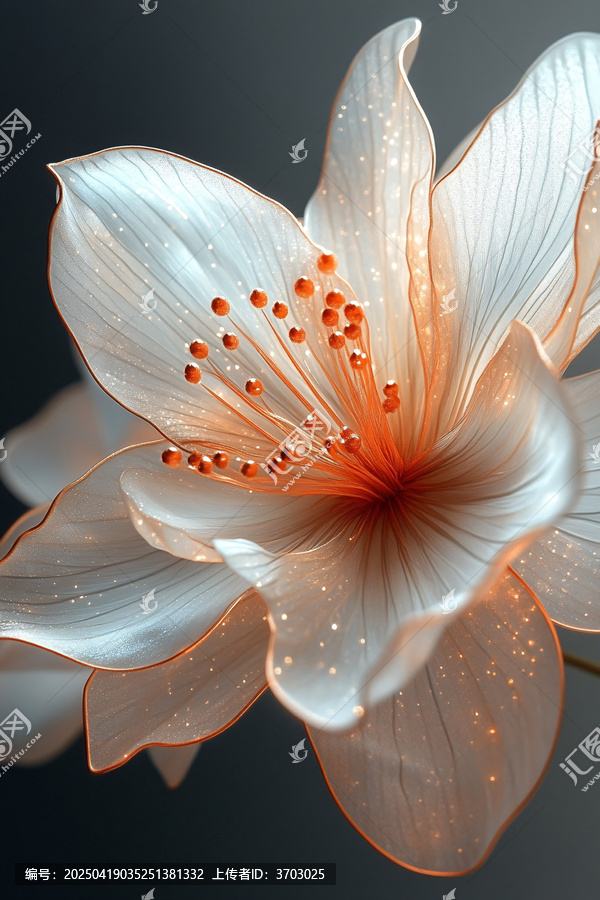 米色花朵流動效果