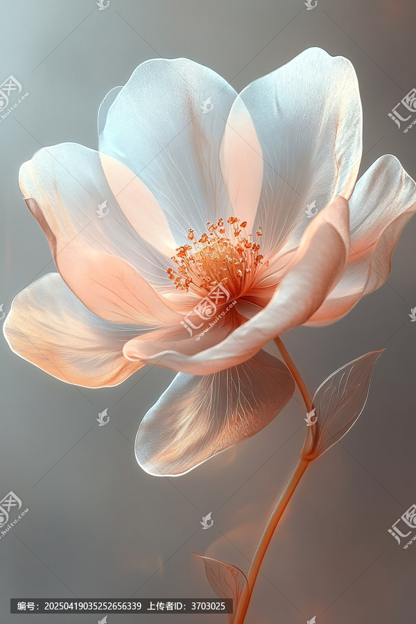 米色花朵流動(dòng)效果