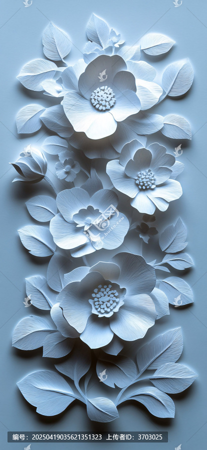 白色紙藝花