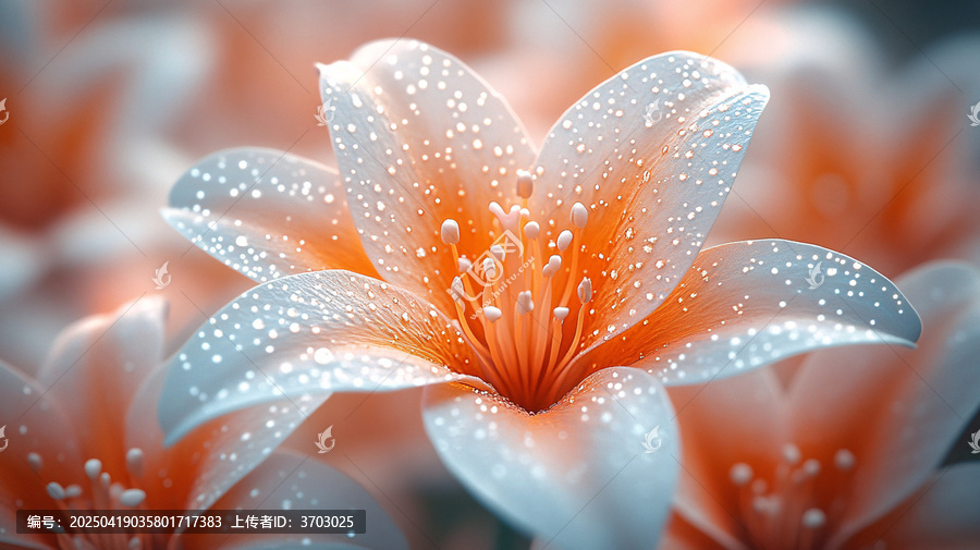 橙白花卉設(shè)計(jì)