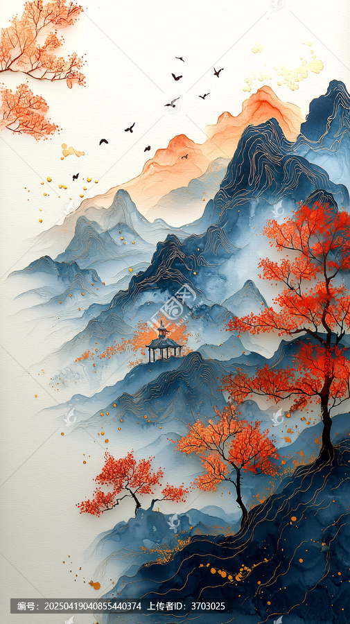 山水云霧畫