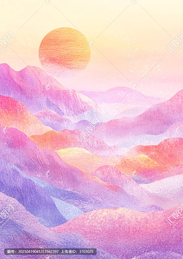 山間日出