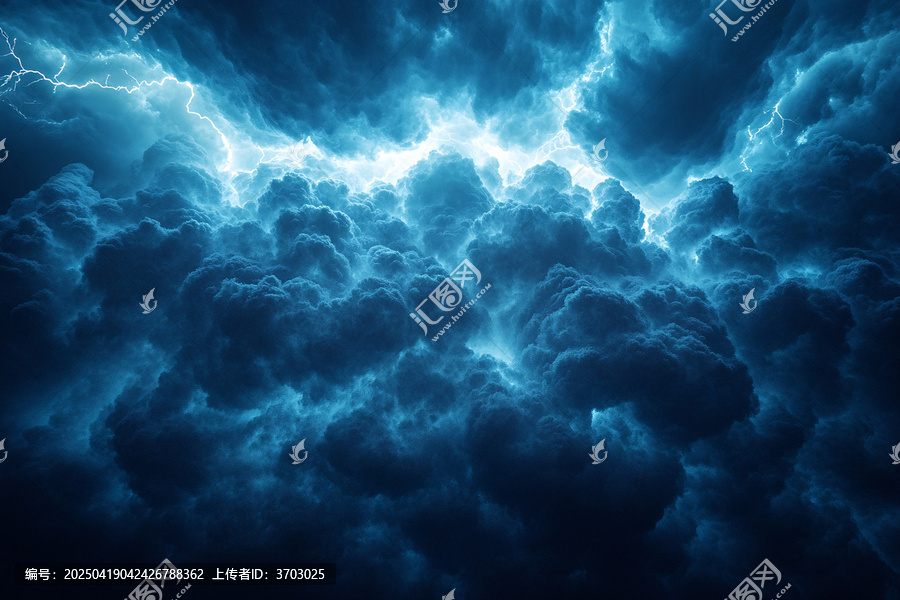 雷云閃電背景圖