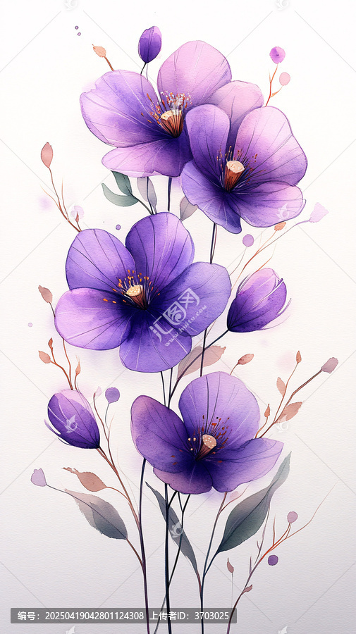 水彩花卉紙背景