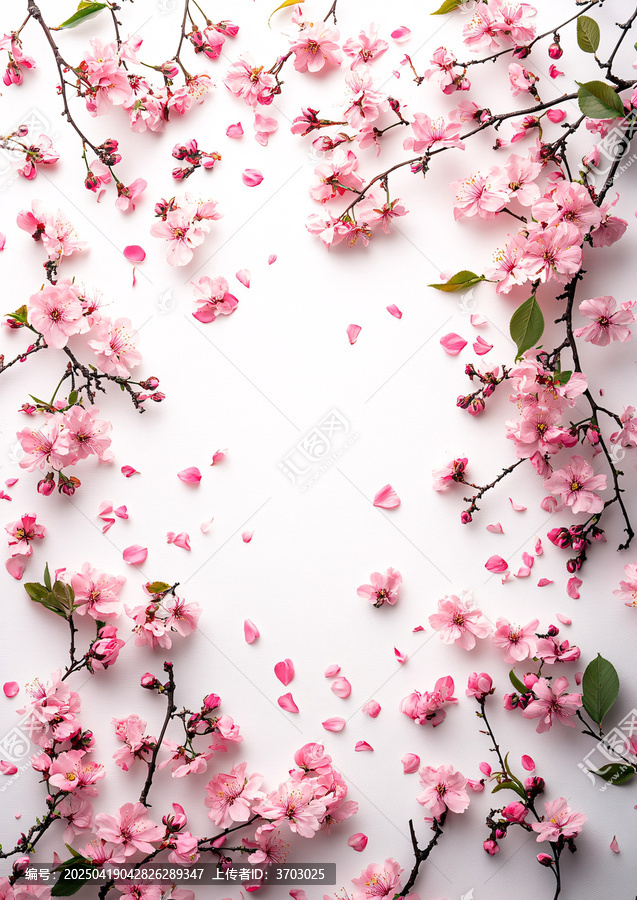 粉色小花空心圖案