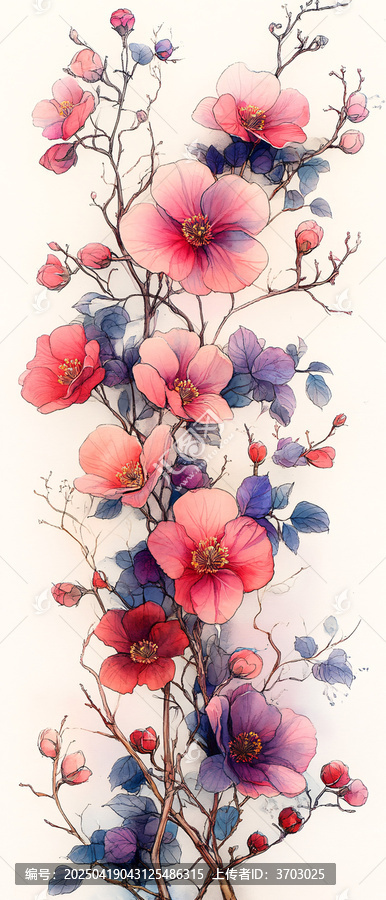 粉色紫色花邊白紙