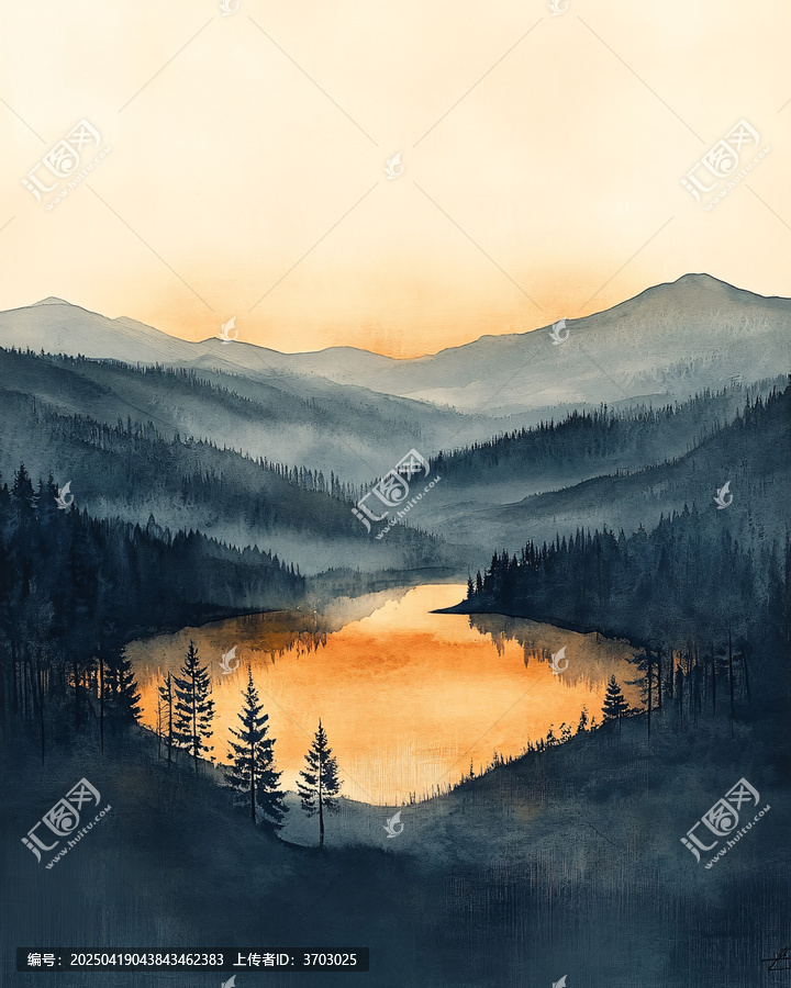 淡灰山水