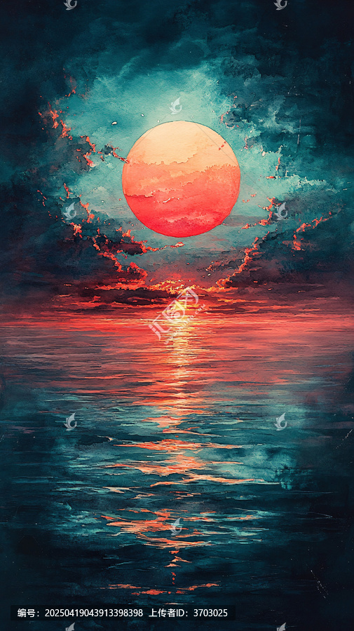靜謐水面色彩