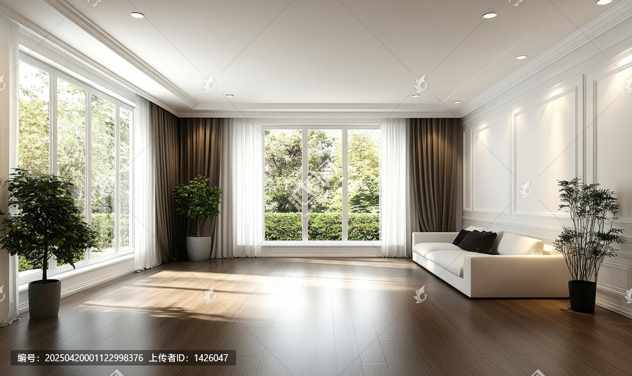 現(xiàn)代古典空置客廳室內(nèi)設(shè)計(jì)