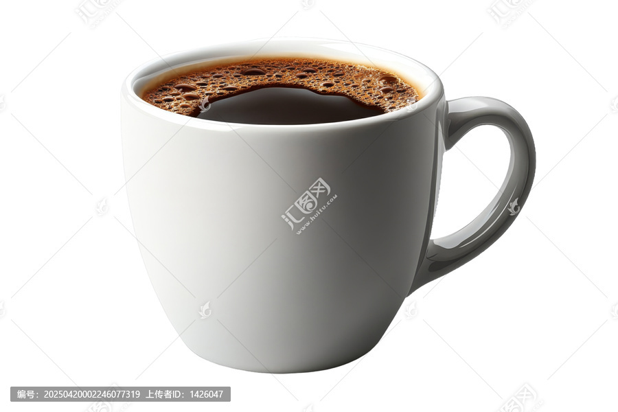 [免摳素材]白色咖啡杯中的深色濃縮咖啡