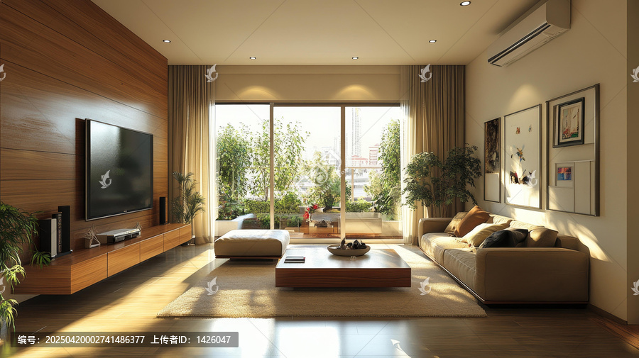 現(xiàn)代城市景觀客廳室內(nèi)設(shè)計(jì)