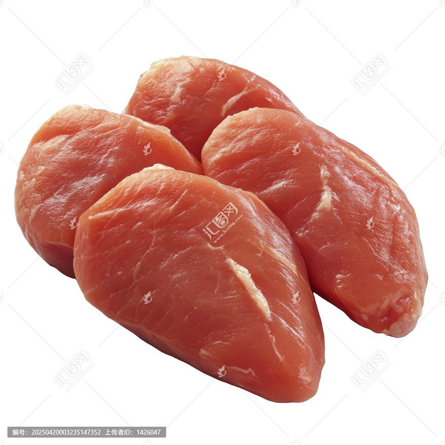 [免摳素材]新鮮豬肉排特寫圖片