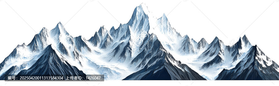 [免摳素材]壯麗雪山連綿景觀