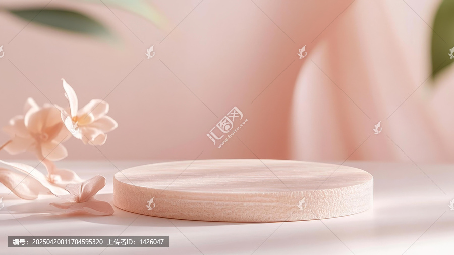 粉色花卉展臺(tái)設(shè)計(jì)