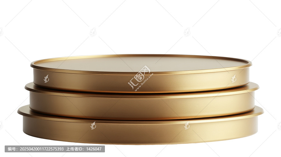[免摳素材]金色圓形展臺設計