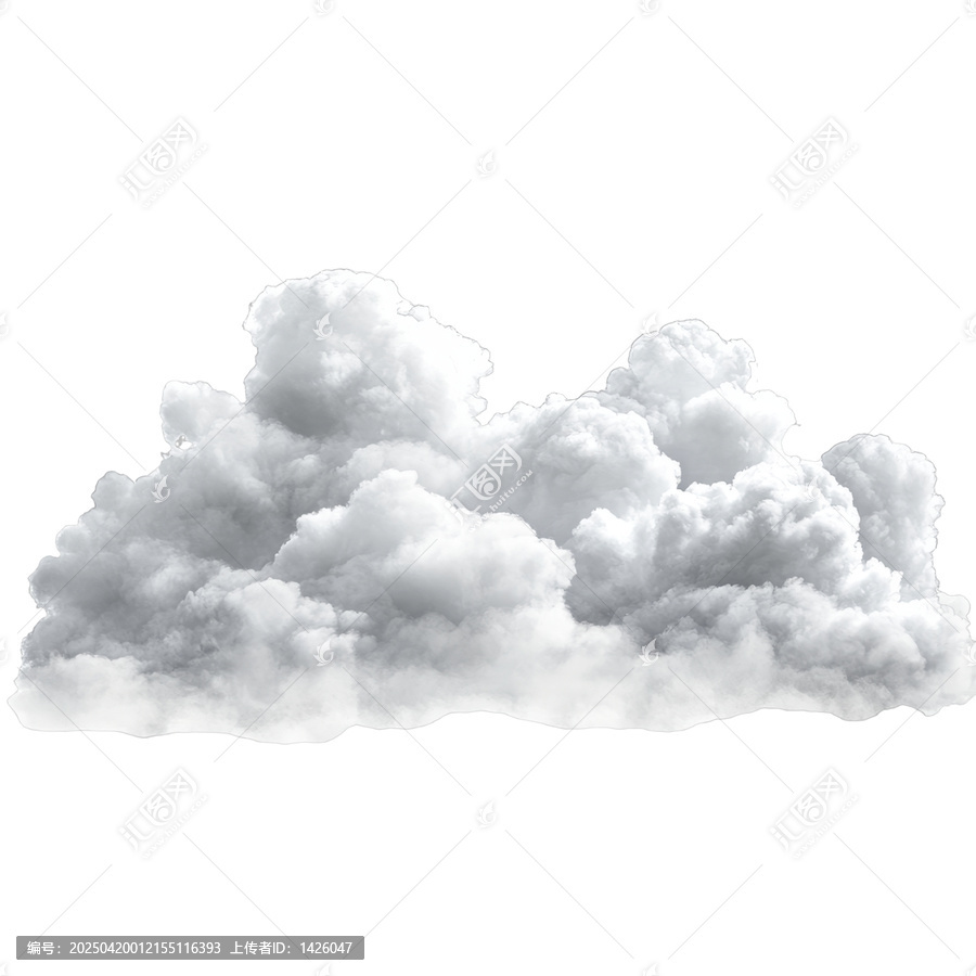 [免摳素材]天空中的蓬松白云
