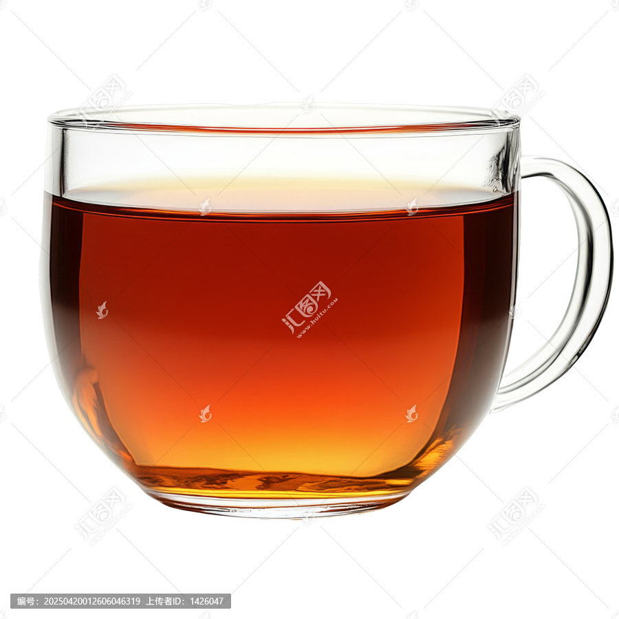 [免摳素材]透明玻璃茶杯里的紅茶