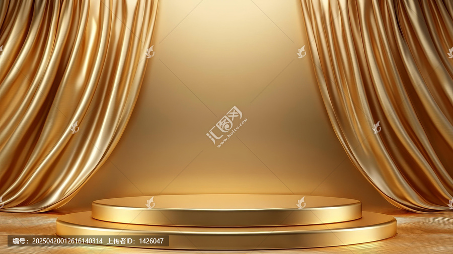 奢華金色展臺(tái)背景