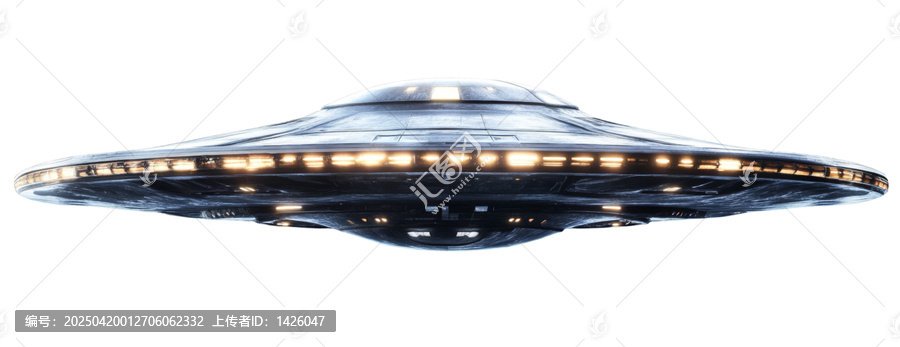 [免摳素材]神秘飛碟在黑暗宇宙中盤旋