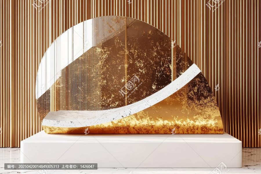 奢華金色展臺設(shè)計
