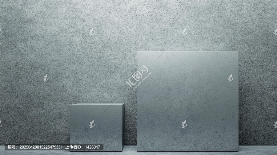 現(xiàn)代極簡(jiǎn)灰色混凝土展示臺(tái)