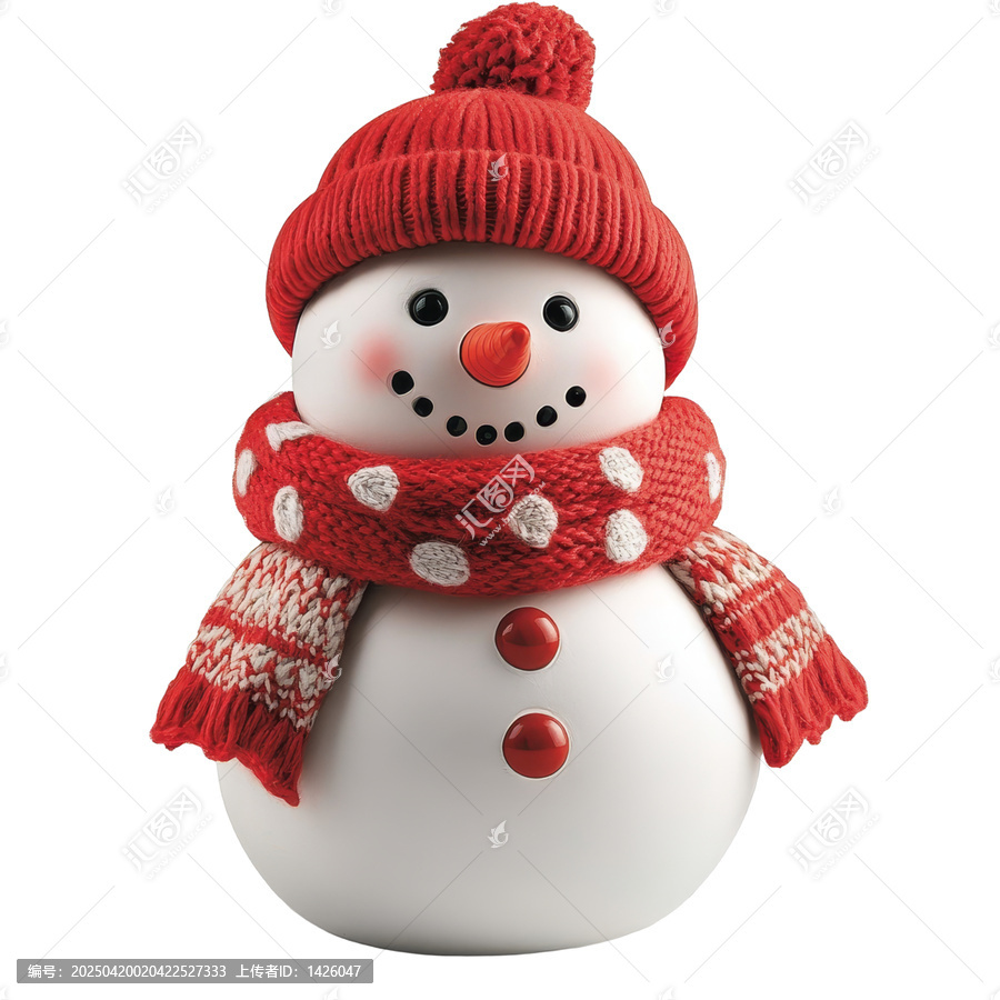 [免摳素材]可愛(ài)的圣誕老人雪人擺件