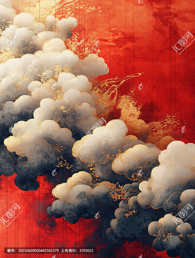 金色云紋背景