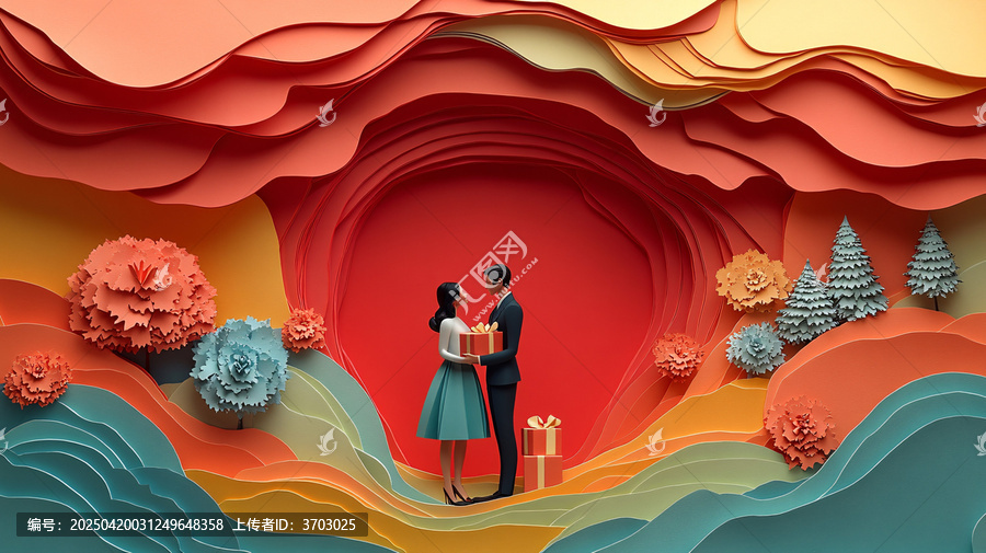 情侶贈(zèng)送禮盒圖