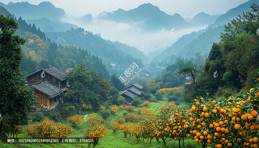 柑橘園秋景