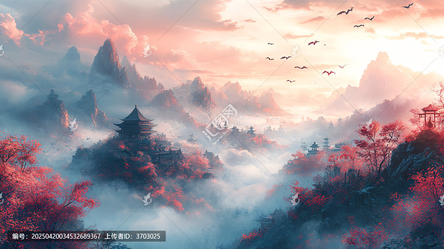 山云鶴影
