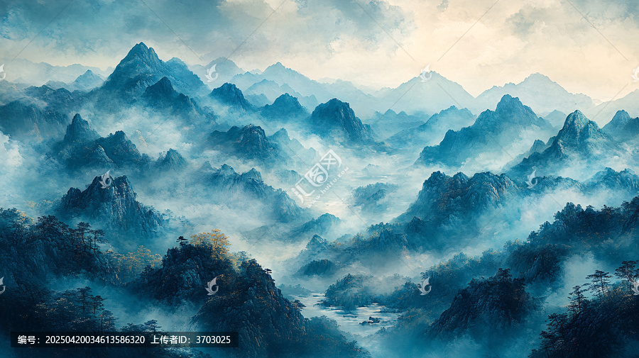 山云溪流圖