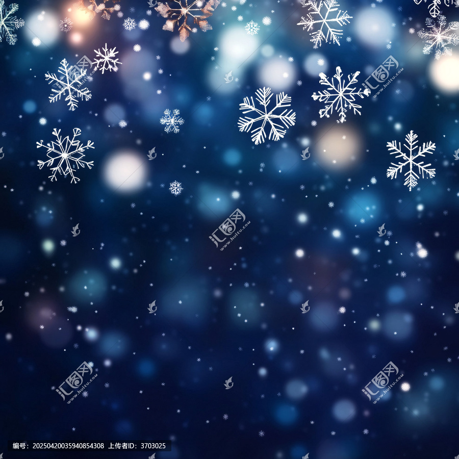 雪夜飄雪背景圖