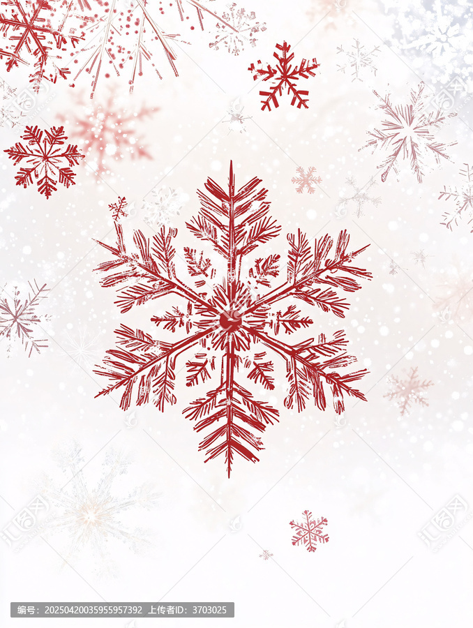 雪花飄落圖