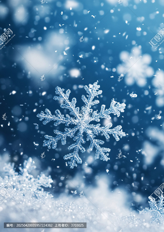 輕柔雪景漸變藍