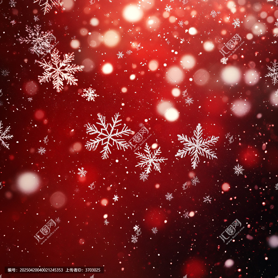 紅色背景飄雪