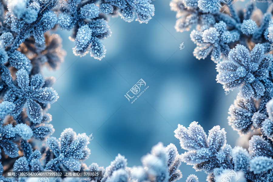 雪冰花紋框架