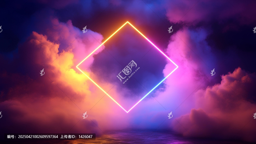 夢(mèng)幻霓虹云彩場(chǎng)景