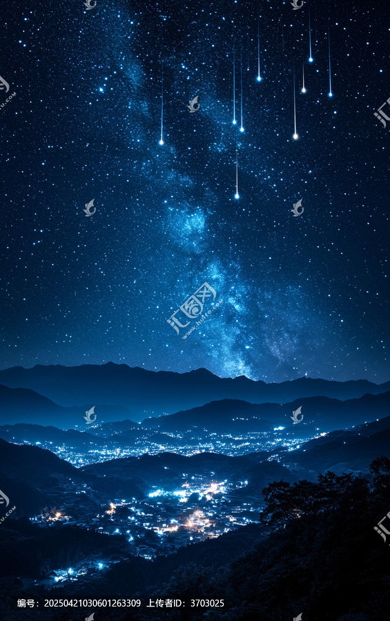 流星劃過(guò)星夜