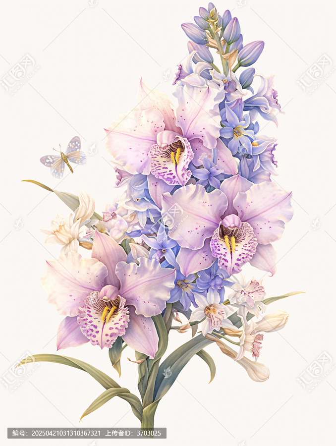 蘭科花卉圖案