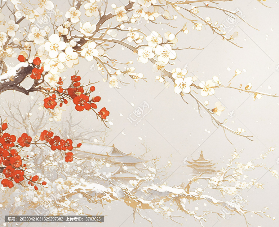 梅花白花壁紙