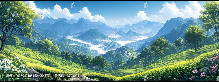 茶園晨曦與果林